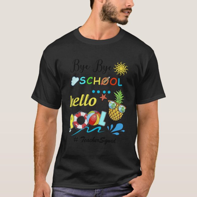 Hej då, hej bassäng under sommarsemestern t shirt (Framsida)