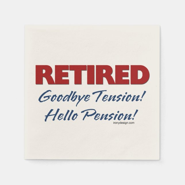 Hej då, Hej Pension! Pappersservett (Framsidan)