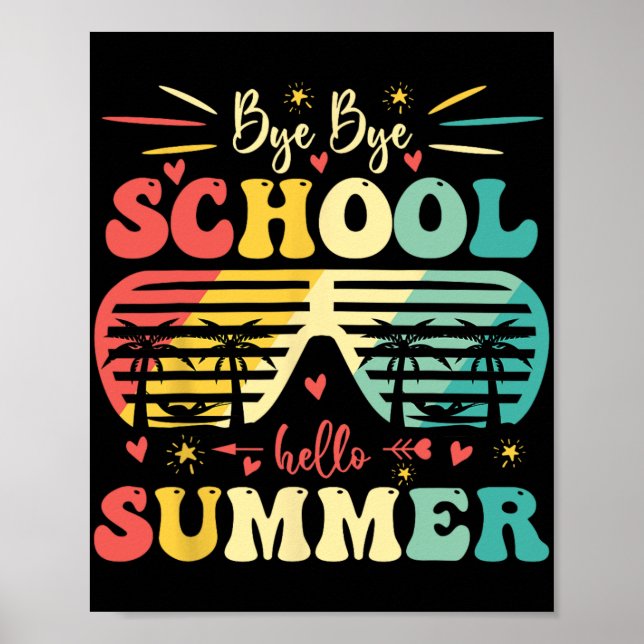 Hej då, Hej, sommartid, Lycklig, förra Scho-dagen Poster (Framsidan)