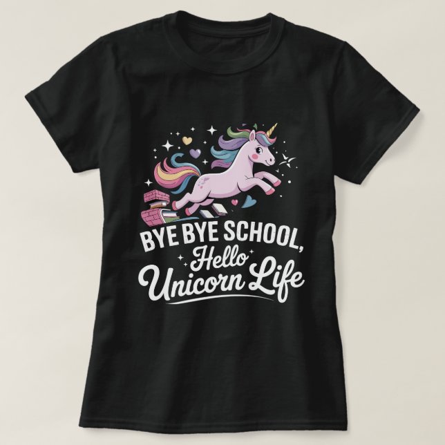 Hej då, Hej Unicorn Life - Magic Girls T Shirt (Design framsida)
