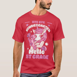 Hej då, Kindergarten Hej First Klass Unicorn T Shirt