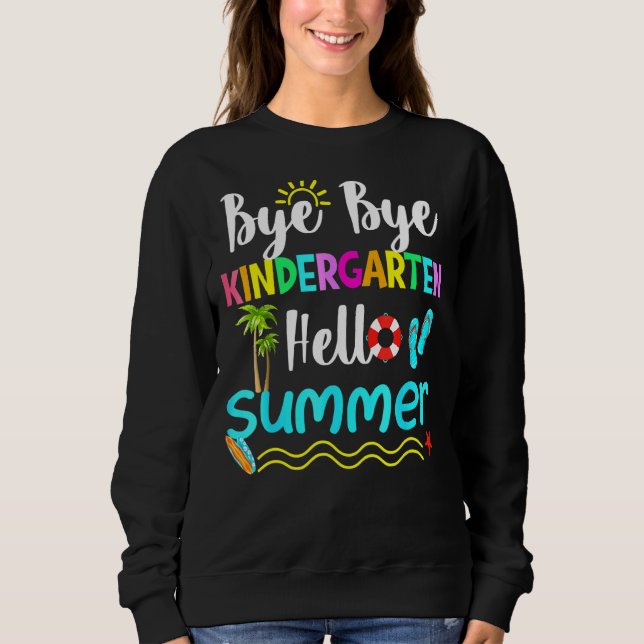 Hej då Kindergarten Hej Sommar Roligt Student Tea T Shirt (Framsida)