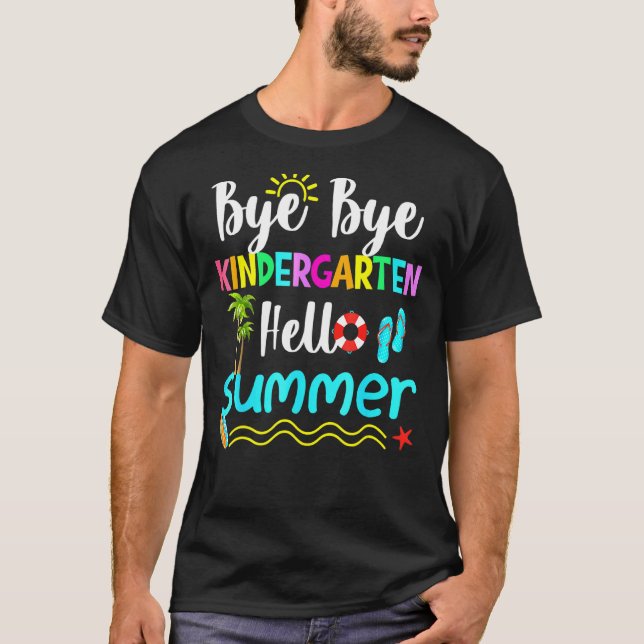 Hej då Kindergarten Hej Sommar Roligt Student Tea T Shirt (Framsida)
