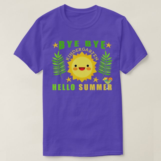 Hej då Kindergarten Hej Summer, Funney Teacher T Shirt (Design framsida)