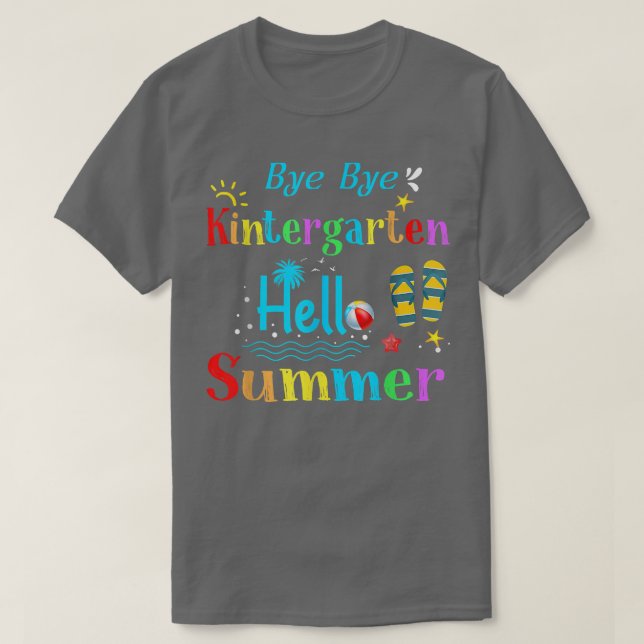 Hej då Kindergarten Hej Summer Kindergarten Gra T Shirt (Design framsida)