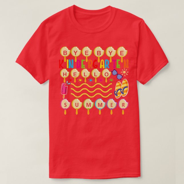 Hej då Kindergarten Hej Summer Teacher Student T Shirt (Design framsida)