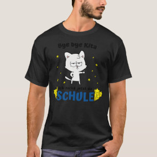 Hej då Kita Schule Einschulung Spa Katze Kinder T Shirt