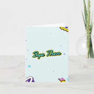 Hej då. Lustigt lämnar med anpassade-meddelande Kort