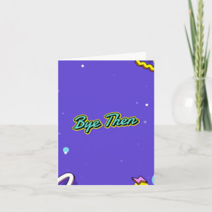 Hej då. Rude, lämnande kort. Redigera inuti meddel Kort