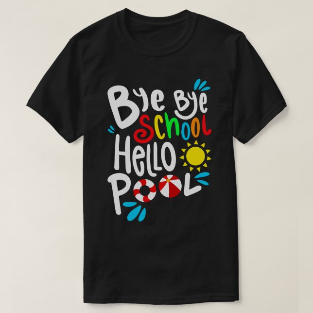 Hej då School Hej Bassäng I T Shirt (Design framsida)