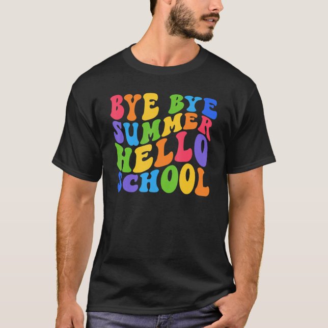 Hej då, sommarstugan Back to school Lärare i Hej T Shirt (Framsida)