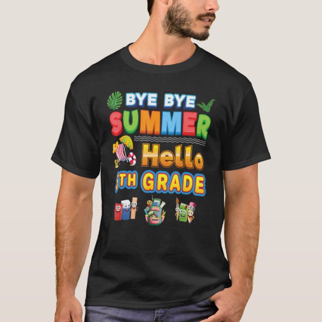 Hej då, sommartid, Hej 5 Klass Back to school T Shirt (Framsida)