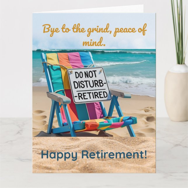 Hej då till Grind Funny Pension-kortet Kort (Framsida)