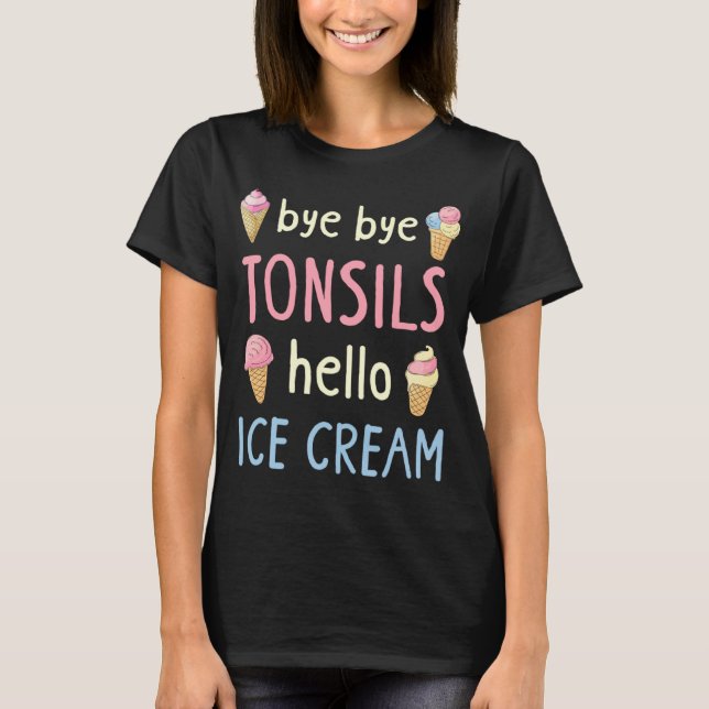 Hej då Tonsils Removal Surgery Post Tonsillectomy  T Shirt (Framsida)
