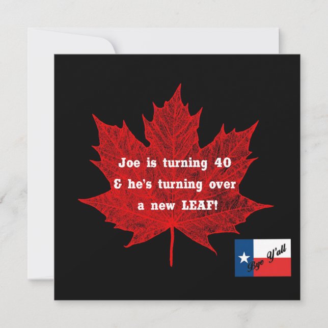 Hej då Y'all-TX flagga Inbjudningar (Framsida)