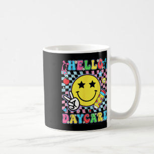 Hej dagis tillbaka till skolan första dagen på dag kaffemugg