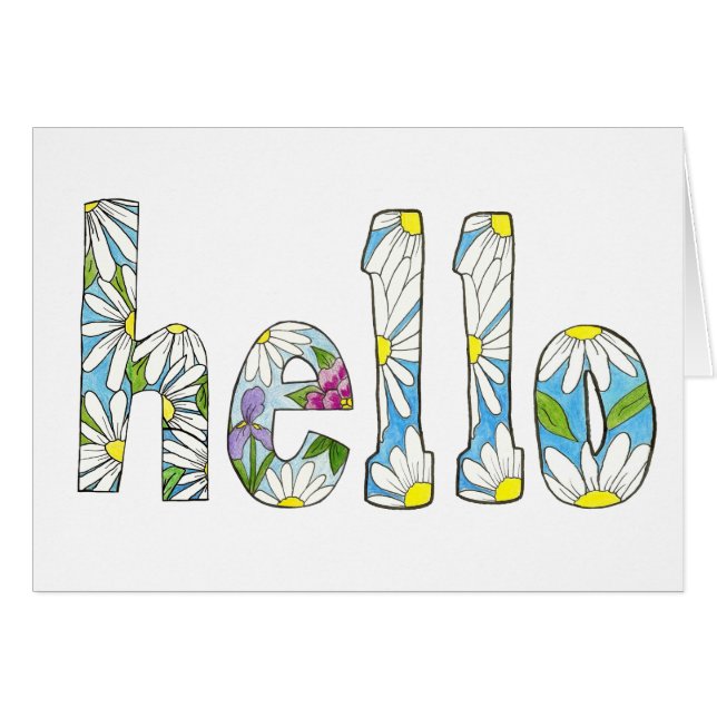 Hej Daisy Note Card OBS Kort (Framsidan Horizontal)