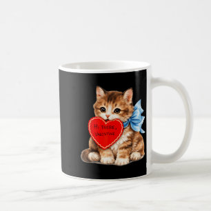Hej där Alla hjärtans dag Sött litet kattunge Katt Kaffemugg