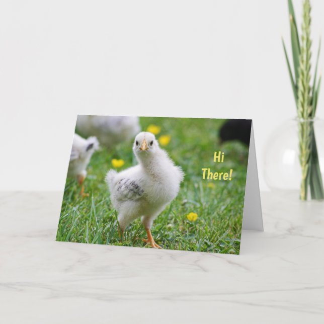 Hej där Baby Chick Glad påsk Helgkort (Framsida)