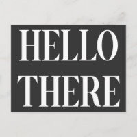 Hej där Black and White Typography Design