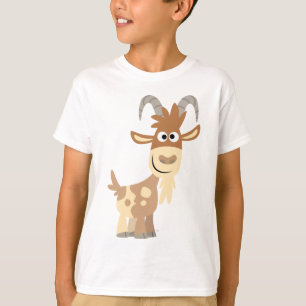 "Hej där!" Cute Tecknad Goat Children T-Shirt