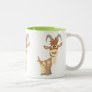 Hej där! Cute Tecknad Goat Två-Tonad Mugg