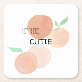 Hej, där Cutie Orange Underlägg Papper Kvadrat