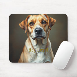 Hej där Fine art söt hund Illustration Coola Musmatta
