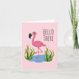 Hej där Flamingo (4,25 x 5,5) kuvert Inc. Kort