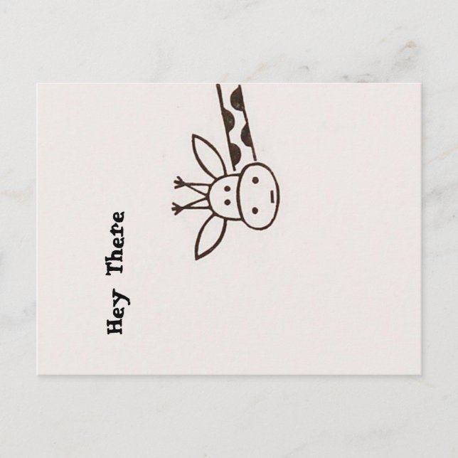 Hej, där Giraffe Vykort (Framsida)