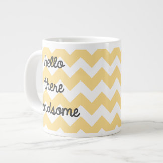 "Hej Där Handsome" Chevron Jumbo Mugg