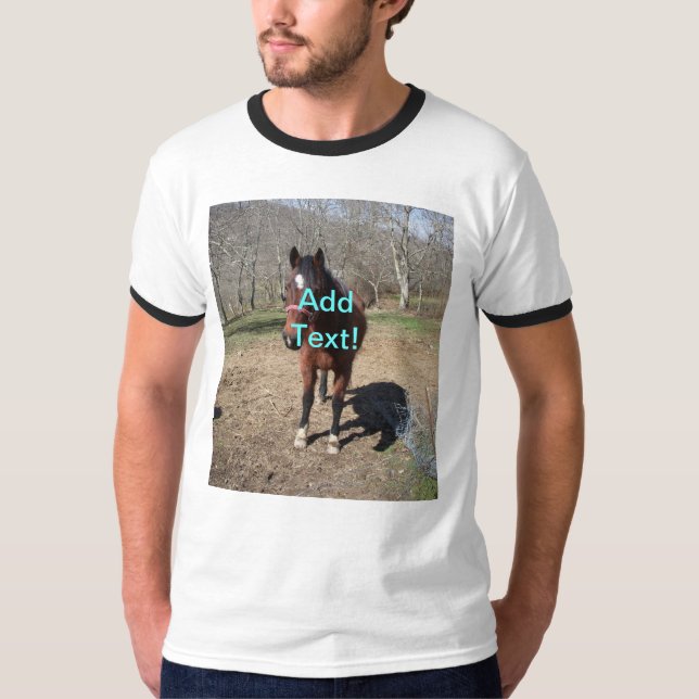 Hej där Horsey Tee Shirt (Framsida)
