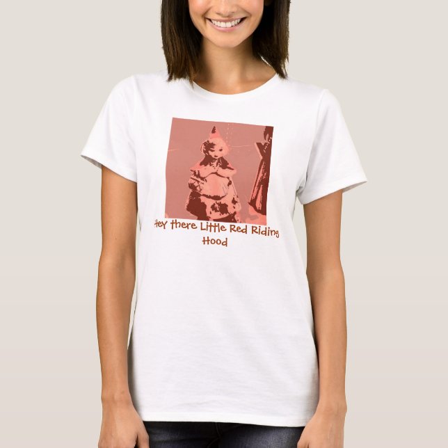 Hej där Little Red Riding Huva Tee Shirt (Framsida)
