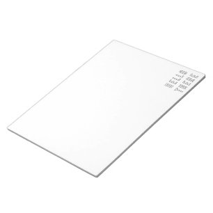 Hej där minimalistisk dispositionsskrift anteckningsblock