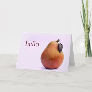 Hej där Pear Kort