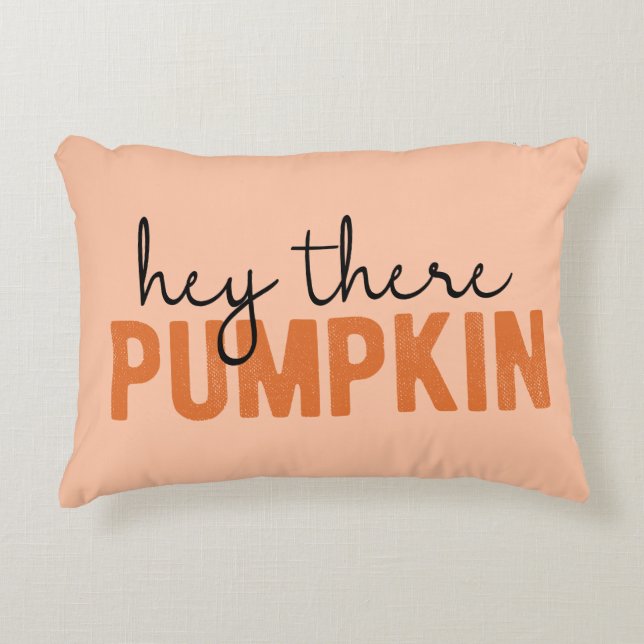 Hej där Pumpkin Fall Pillow Prydnadskudde (Framsidan)