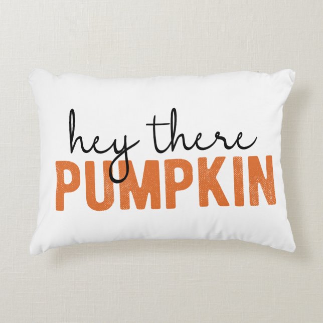 Hej där Pumpkin Fall Pillow Prydnadskudde (Framsidan)