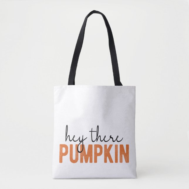 Hej där Pumpkin Fall Tote Tygkasse (Framsida)