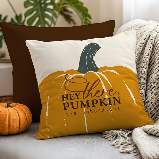 Hej, där Pumpkin Personlig Fall Kudde (Skapare uppladdad)