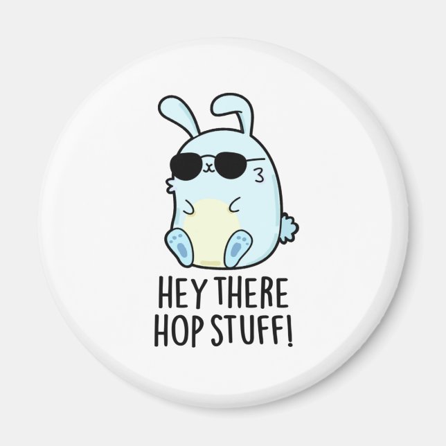 Hej där Skutt Saker Funny Hett Rabbit Pun Magnet (Framsidan)