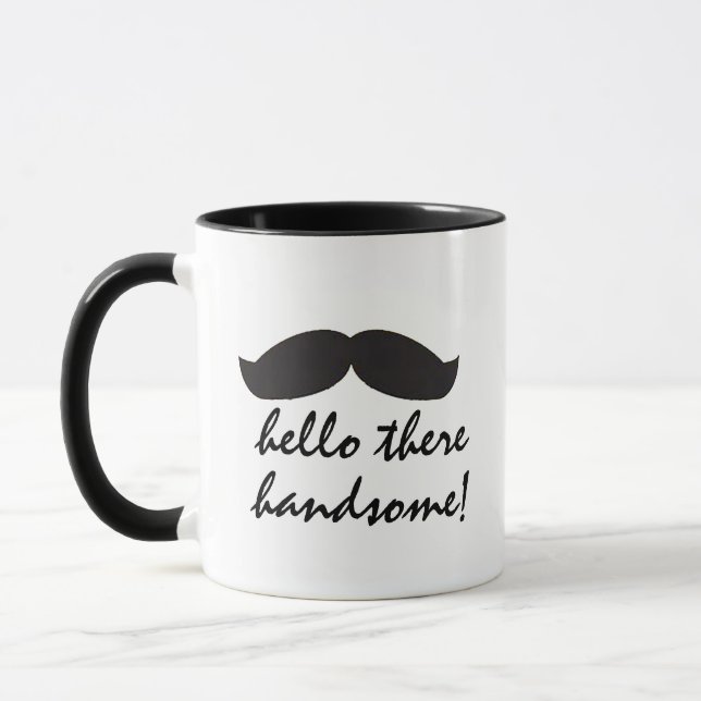 hej där stilig, rolig kaffemönstruktion mugg (Vänster)