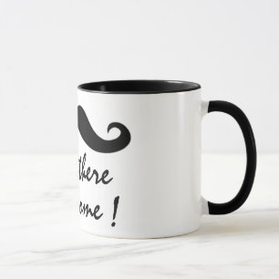 hej där stilig, rolig kaffemönstruktion mugg