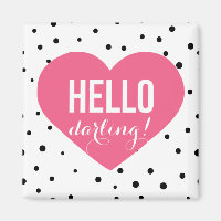 Hej Darling Heart | Polka dots Magnet