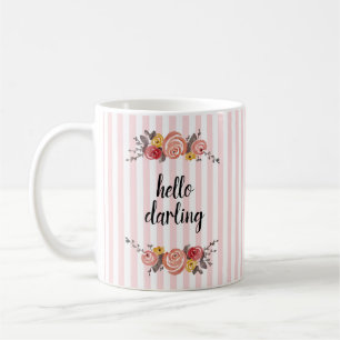Hej Darling Rand Flower Painting Kaffemugg