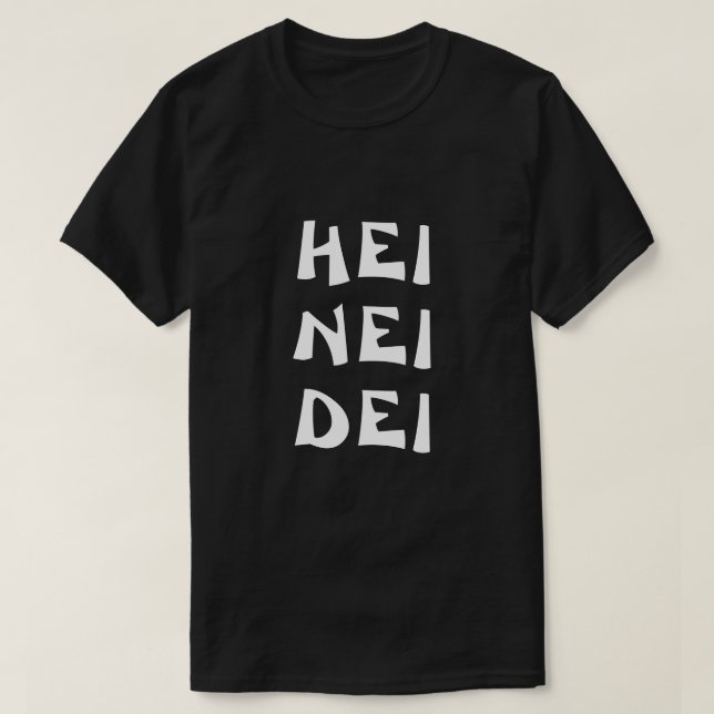 Hej, de i norsk svart tröja (Design framsida)