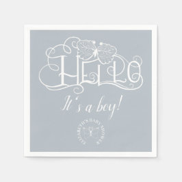 Hej dekorativa manusblått... pappersservett