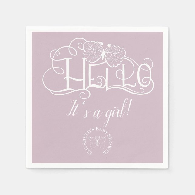 Hej dekorativa manusblått... pappersservett (Framsidan)