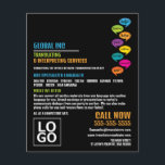 Hej design, översättare och tolk flygblad<br><div class="desc">Hej Design,  Translator & Interpreter Reklam Flyers från Affärskortet Store.</div>
