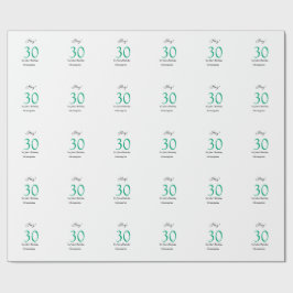 Hej det är 30-årsdag grön svart fet stil nam presentpapper