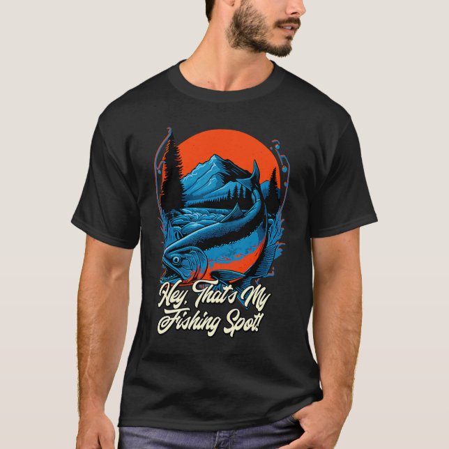 Hej Det är Min Fiskplats Introvert Sjöar Antisocia T Shirt (Framsida)